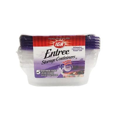IGA Purple Large Disposable Entree Containers