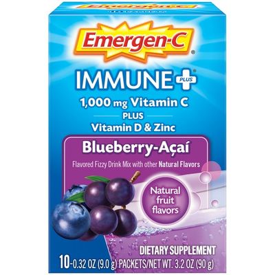 Emergen-C Immune+ Fizzy Drink Mix Blueberry Acai, Immune+ Fizzy Drink Mix Blueberry Acai