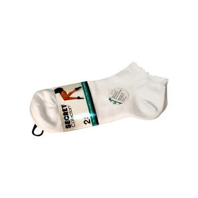 Secret Collection White Pointelle Low Cut Bamboo Socks