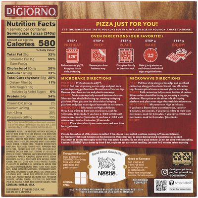DiGiorno Small Pepperoni Thin Crispy Crust Frozen Pizza