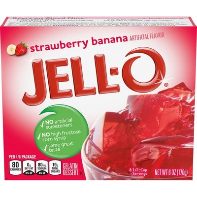 Jell-O Strawberry Banana Gelatin Dessert Mix