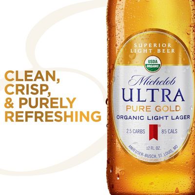Michelob Ultra Pure Gold Organic Light Lager Beer Bottles