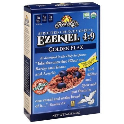 Food for Life Ezekiel 4:9 Sprouted Whole Grain Crunchy Cereal Golden Flax