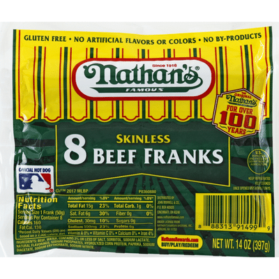 Nathan's Skinless Beef Franks