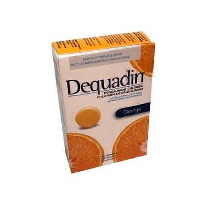 Dequadin Antibacterial Orange Medicated Throat Lozenge