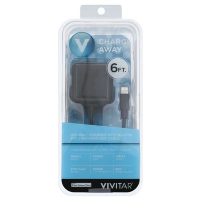 Vivitar Wall Charger, USB, 6 Feet