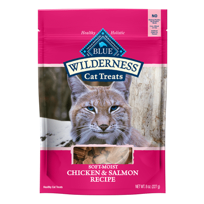 Blue Buffalo Wilderness Grain Free Soft-Moist Cat Treats, Chicken & Salmon