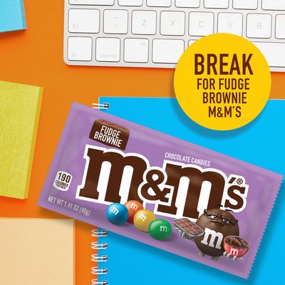 M&M's Fudge Brownie Singles Size Chocolate Candy