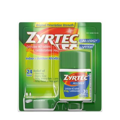 Zyrtec 24 Hour Allergy Relief Tablets with Cetirizine HCl