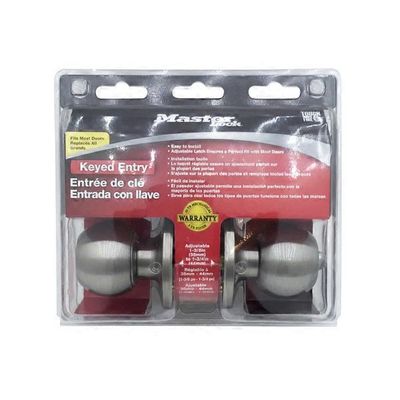 Master Lock Pack Ball Style Knob Entry Door Lock