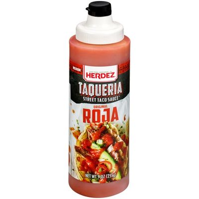 taco roja herdez taqueria sauce medium street sauces