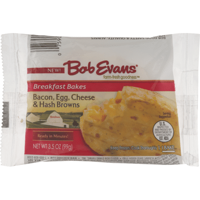 Bob Evans Farms Breakfast Bakes Bacon, Egg, Cheese & Hash Browns (3.5 ...