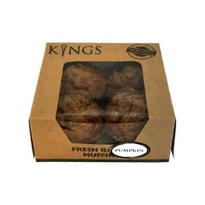 Kings FRESH BAKED PUMPKIN MUFFIN 4PK