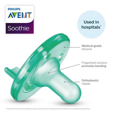 Philips Soothie 0-3m, Green/Green, SCF190/01