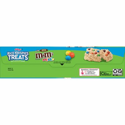 Kellogg's Rice Krispies Treats Marshmallow Snack Bars, Kids Snacks, School Lunch, M&M's Minis