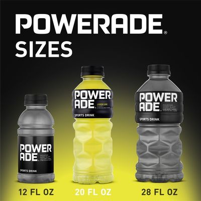 Powerade Electrolyte Enhanced Sports Drinks with vitamins, Lemon Lime