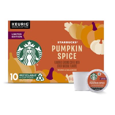 Starbucks Pumpkin Spice Flavored Ground Coffee K Cup Pods