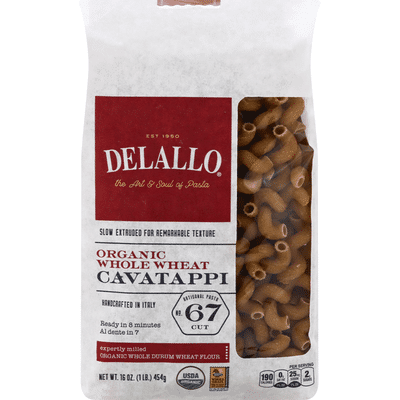 Download dellalo Pasta, Organic, Cavatappi, Whole Wheat (16 oz) - Instacart