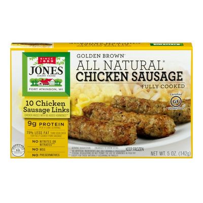 Jones Dairy Farm Golden Brown All Natural Fully Cooked Chicken Sausage Links