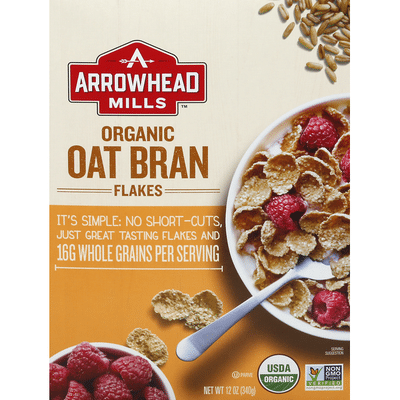 Arrowhead Mills Flakes, Organic, Oat Bran