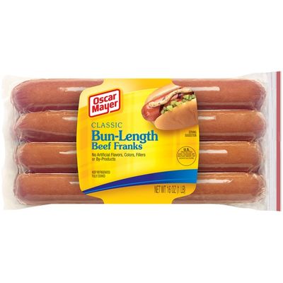 Oscar Mayer Hot Dogs Beef Classic Bun-Length Franks (16 oz) - Instacart