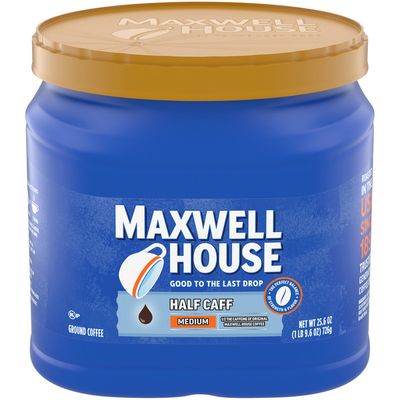 Maxwell House Half Caff Medium Roast Ground Coffee 25 6 Oz Instacart