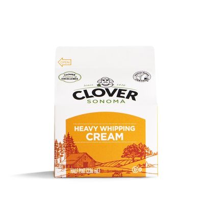 Clover Sonoma Conventional Heavy Whipping Cream Half Pint 0 5 Pt Instacart