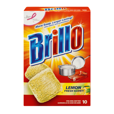 Brillo Steel Wool Soap Pads Lemon Fresh Scent - 10 CT