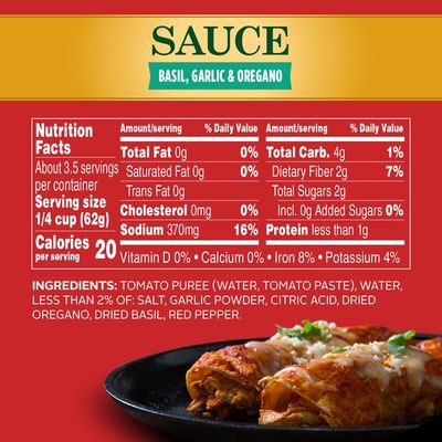 Hunt's Tomatoes Sauce With Basil Garlic And Oregano