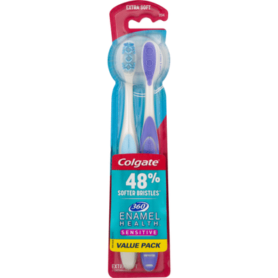 colgate 360 enamel health extra soft toothbrush for sensitive teeth