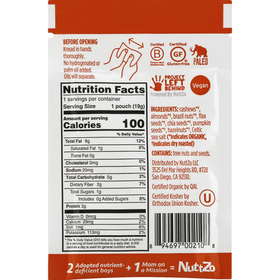 NuttZo 7 Nut & Seed Butter, 2go, Paleo, Power Fuel
