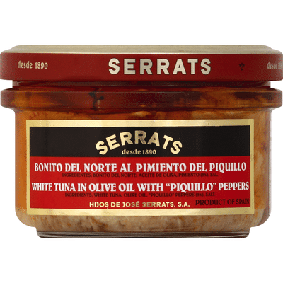 Serrats Tuna, White, in Olive Oil with Piquillo Peppers