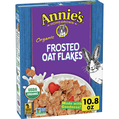 Annie's Organic Frosted Oat Flakes, Whole Grain Cereal