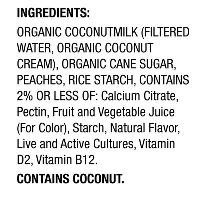 So Delicious Dairy Free Coconut Milk Peach Yogurt Alternative