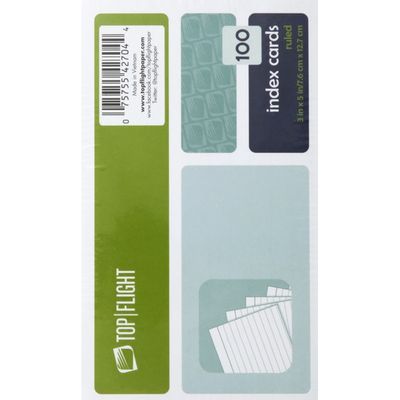 Top Flight Index Cards, Ruled