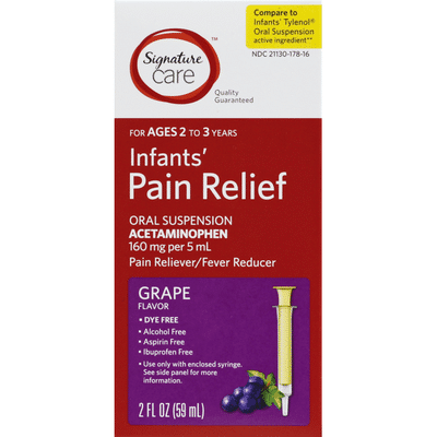 Signature Care Pain Relief, Infants, Grape