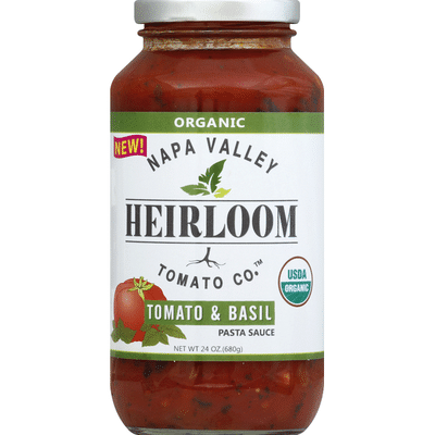 Napa Valley Naturals Organic Heirloom Tomato Co. Pasta Sauce Tomato & Basil