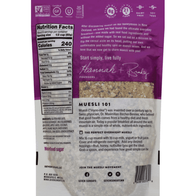 Seven Sundays Wild & Free Blueberry Chia Buckwheat Muesli