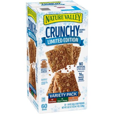 Nature Valley Crunchy Cinnamon Oats N Honey Gingerbread Limited Edition Granola Bars 44 7 Oz Instacart