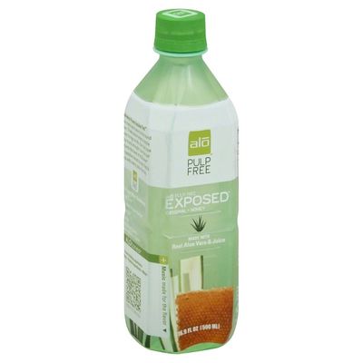 ALO Juice, Original + Honey, Exposed, Pulp Free