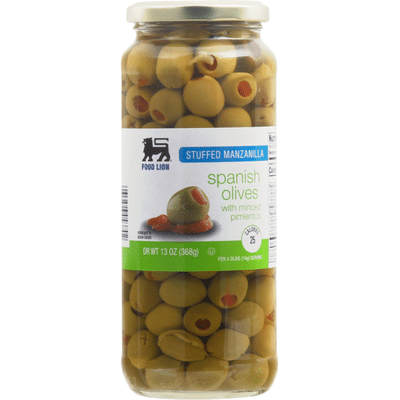Food Lion Olives, Spanish, Stuffed Manzanilla