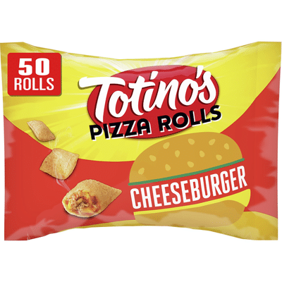 Totino's Pizza Rolls, Cheeseburger, 50 Rolls (frozen)