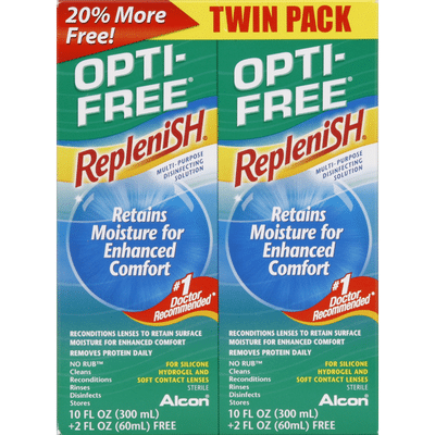 OPTI-FREE Disinfecting Solution, Multi-Purpose, Twin Pack