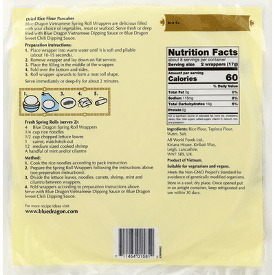 Blue Dragon Spring Roll Wrappers
