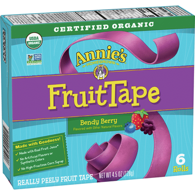 Annie's Organic Bendy Berry Peely Fruit Tape, Variety Pack, 6 Count