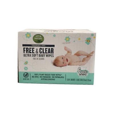 Open Nature Fragrance Free Ultra Soft Baby Wipes, Unscented