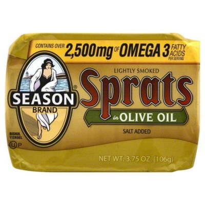 Season Brand Lightly Smoked Sprats In Olive Oil
