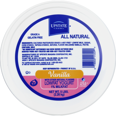 Upstate Farms Yogurt, Lowfat, Vanilla (5 lb) - Instacart