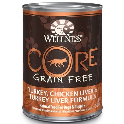 Wellness Core Turkey, Chicken Liver & Turkey Liver Formula Natural Food For Dogs