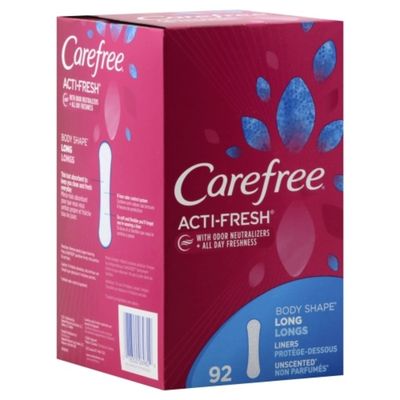 CAREFREE Acti-Fresh Long Pantiliners, Unscented
